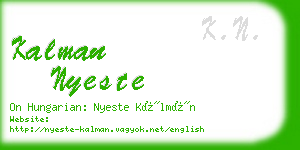 kalman nyeste business card